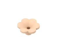 Gobricks GDS-2059 Plant, Outdoor Accessory Kit, Flower with 6 Rounded Petals and Pin 50PCS Compatible with Lego Toy 95831 DIY Parts and MOC Components for Major Brick Brands Color:Light Nougat 283
