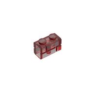 Gobricks GDS-631 Brick Special 1 x 2 with Masonry Brick Profile 50PCS Compatible with Lego Toy 98283 DIY Parts and MOC Components for Major Brick Brands Color：Trans Red 41