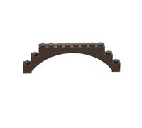 Gobricks GDS-676 Brick Arch 1x12x3 Raised Arch with 5 Cross Supports 10PCS Compatible with Lego Toy 18838 6108 14707 30938 Components for Major Brick Brands Color:Dark Brown 308