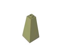 Gobricks GDS-733 Slope 75° 2x2x3 Double Conve 50PCS Compatible with Lego Toy 3685 DIY Parts and MOC Components for Major Brick Brands Color:Olive Green
