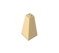Gobricks GDS-733 Slope 75° 2x2x3 Double Conve 50PCS Compatible with Lego Toy 3685 DIY Parts and MOC Components for Major Brick Brands Color:Tan