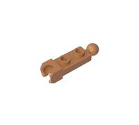 Gobricks Hinge Plate Plate Special 1x2 with 5.9mm End Cup and Towball 14419 GDS-904 50Pieces Compatible with Lego Classic Bulk Toy MOC Color:Medium Nougat