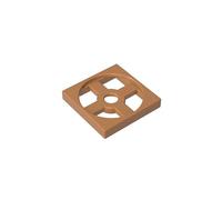 Gobricks Hinge Turntable 2x2 Plate, Base 3680 GDS-949 50Pieces Compatible with Lego Classic Bulk Toy MOC Color:Medium Nougat