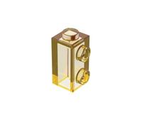 Gobricks Hingebricks 1X1X2 Double-Sided Raised Brick 50PCS Compatible with Lego GDS-90140 Classic Bulk Toy MOC Color:Trans Yellow 44