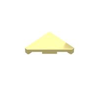 Gobricks Ornaments 2X2 Triangle Light Panel 50PCS Compatible with Lego 35787 GDS-90492 Classic Bulk Toy MOC Color:Chrome Gold