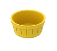 Gobricks Ornaments 5x5x2 Funnel Wooden Basin 10PCS Compatible with Lego GDS-M235 Classic Bulk Toy MOC Color:Yellow 24