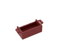 Gobricks Ornaments Treasure Chest Bottom with Rear Slots 10PCS Compatible with Lego 4738 GDS-2100 Classic Bulk Toy MOC Color:Dark Red 154