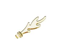 Gobricks Props Medium Flame 50PCS Compatible with Lego 6126b GDS-2142 Classic Bulk Toy MOC Color:Trans Yellow 44