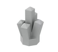 Gobricks Props Rock 1x1 Crystal 5 Point 20PCS Compatible with Lego 30385 GDS-2022 Classic Bulk Toy MOC Color:Light Bluish Gray 194