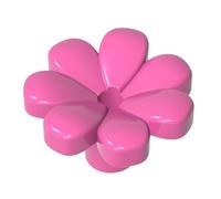 Gobricks Props Seven Petals Floral 50PCS Compatible with Lego 32606 GDS-2118 Classic Bulk Toy MOC Color:Dark Pink