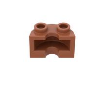 Gobricks Round Brick 2X2 Curved Wall Panel 50PCS Compatible with Lego GDS-90040 68013 Classic Bulk Toy MOC Color:Dark Orange 38