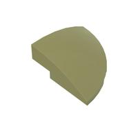 Gobricks Round Brick 3X3 1/4 Circular arc Piece 10PCS Compatible with Lego GDS-90162 Classic Bulk Toy MOC Color:Olive Green 330