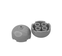 Gobricks Round Brick 3X3 Dome Brick 10PCS Compatible with Lego GDS-90092 49308 Classic Bulk Toy MOC Color:Flat Silver 315