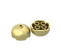 Gobricks Round Brick 3X3 Dome Brick 10PCS Compatible with Lego GDS-90092 49308 Classic Bulk Toy MOC Color:Chrome Gold