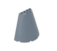 Gobricks Round Brick 8X4X6 Half-Cone Wall 1PCS Compatible with Lego 48310 GDS-90155 Classic Bulk Toy MOC Color:Sand Blue 135