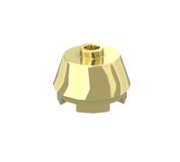 Gobricks Round Brick Brick Round 2x2 Truncated Cone 98100 6028324 4653822 GDS-946 50PCS Compatible with Lego Classic Bulk Toy MOC Color:Chrome Gold