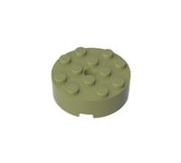 Gobricks Round Brick Brick Round 4x4 [Centre Hole] 87081 GDS-952 50PCS Compatible with Lego Classic Bulk Toy MOC Color:Olive Green 049