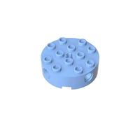 Gobricks Round Brick Brick Round 4x4 with 4 Side Pin Holes and Center Axle Hole 6222 4211527 6177805 GDS-951 10Pieces Compatible with Lego Classic Bulk Toy MOC Color:Bright Light Blue