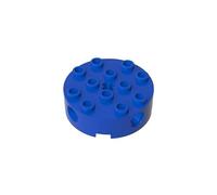 Gobricks Round Brick Brick Round 4x4 with 4 Side Pin Holes and Center Axle Hole 6222 4211527 6177805 GDS-951 10Pieces Compatible with Lego Classic Bulk Toy MOC Color:Blue