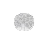 Gobricks Round Brick Brick Round 4x4 with 4 Side Pin Holes and Center Axle Hole 6222 4211527 6177805 GDS-951 10Pieces Compatible with Lego Classic Bulk Toy MOC Color:Trans-Clear