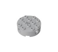 Gobricks Round Brick Brick Round 4x4 with 4 Side Pin Holes and Center Axle Hole 6222 4211527 6177805 GDS-951 10Pieces Compatible with Lego Classic Bulk Toy MOC Color:Light Bluish Gray