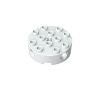 Gobricks Round Brick Brick Round 4x4 with 4 Side Pin Holes and Center Axle Hole 6222 4211527 6177805 GDS-951 10Pieces Compatible with Lego Classic Bulk Toy MOC Color:Milky White