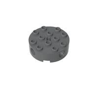 Gobricks Round Brick Brick Round 4x4 with 4 Side Pin Holes and Center Axle Hole 6222 4211527 6177805 GDS-951 10Pieces Compatible with Lego Classic Bulk Toy MOC Color:Dark Bluish Gray