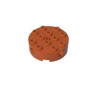 Gobricks Round Brick Brick Round 4x4 with 4 Side Pin Holes and Center Axle Hole 6222 4211527 6177805 GDS-951 10Pieces Compatible with Lego Classic Bulk Toy MOC Color:Dark Orange
