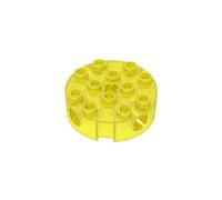 Gobricks Round Brick Brick Round 4x4 with 4 Side Pin Holes and Center Axle Hole 6222 4211527 6177805 GDS-951 10Pieces Compatible with Lego Classic Bulk Toy MOC Color:Trans Yellow