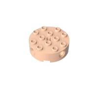 Gobricks Round Brick Brick Round 4x4 with 4 Side Pin Holes and Center Axle Hole 6222 4211527 6177805 GDS-951 10Pieces Compatible with Lego Classic Bulk Toy MOC Color:Light Nougat