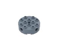 Gobricks Round Brick Brick Round 4x4 with 4 Side Pin Holes and Center Axle Hole 6222 4211527 6177805 GDS-951 10PCS Compatible with Lego Classic Bulk Toy MOC Color:Sand Blue 135