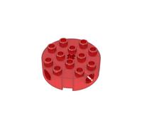 Gobricks Round Brick Brick Round 4x4 with 4 Side Pin Holes and Center Axle Hole 6222 4211527 6177805 GDS-951 10Pieces Compatible with Lego Classic Bulk Toy MOC Color:Trans Red