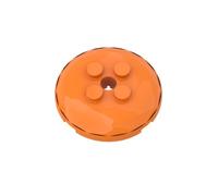 Gobricks Round Brick Disc 4X4 with 4 Bumps 10PCS Compatible with Lego 65138 6317537 GDS-90465 Classic Bulk Toy MOC Color:Orange 106