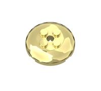 Gobricks Round Brick Disc 4X4 with 4 Bumps 10PCS Compatible with Lego 65138 6317537 GDS-90465 Classic Bulk Toy MOC Color:Chrome Gold