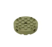 Gobricks Round Brick Round 6X6 with Four Side pin Holes and Center Hole 5PCS Compatible with Lego 18897 GDS-90231 Classic Bulk Toy MOC Color:Olive Green 330