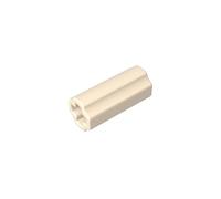 Gobricks Shaft Bolt Connection Technic Axle Connector Smooth [withxHole + Orientation] 59443 6538 GDS-915 50Pieces Compatible with Lego Classic Bulk Toy MOC Color:White (yellowish)