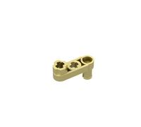 Gobricks Shaft Bolt Connection Technic Beam 3x0.5 Liftarm with Boss and Pin/Crank 61408 33299 4563044 GDS-966 50PCS Compatible with Lego Classic Bulk Toy MOC Color:Chrome Gold