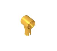 Gobricks Shaft Bolt Connection Technic Pin Connector Hub with 1 Pin with Friction Ridges Lengthwise 15100 65487 GDS-925 50Pieces Compatible with Lego Toy MOC Color:Chrome Gold