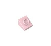Gobricks Slope Brick 1x1X2/3 Slope with Point Brick 50PCS Compatible with Lego GDS-90254 Classic Bulk Toy MOC Color:light pink