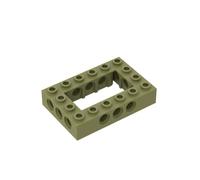 Gobricks Technology Brick Technic Brick 4x6 Open Center 32531 GDS-973 10Pieces Compatible with Lego Classic Bulk Toy MOC Color:Olive Green