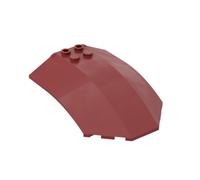 Gobricks Wedge Brick Windscreen 8 x 6 x 2 Curved 10PCS Compatible with Lego 41751 GDS-21122 Classic Bulk Toy MOC Color:Dark Red 154