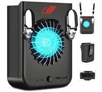 GOBRILLFUN Waist Clip Fan & Neck Fan 2 in 1, Portable Rechargeable Clip on Fan with 3 Speeds, 8000mAh Battery Operated Powerful Cooling Shirt Fan & Belt Fan for Camping, Hiking, Fishing, Working
