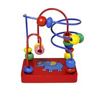 Gobus Colourful Wooden Mini Beads Maze Roller Coaster Beads Wire Maze Educational Toy Gift for Kids