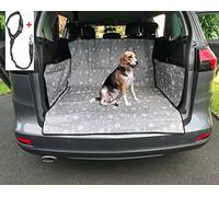 GoBuyer Waterproof Car Boot Liner Protector Covers for Dogs with Side Protection (Grey) + Free Headrest Strap