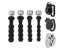 Gobuying Chastity Lock Device Cock Cage Accessories Silicone Male Urethral Tube Hollow Urethral Sound Catheter Plug Penis Plug Male Urethral Stimulation Mens Sex Toys (Advanced 4 Set)