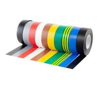 Gocableties 10 Rolls Multi Pack of PVC Electrical Insulation Tape, 20m x 19mm, Premium Multi-colour Mixed 10 Rolls