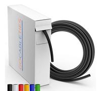 Gocableties 3.2mm x 11m - Black, 2:1 Ratio, Flexible Cable Sleeving - Flame Retardant Heat Shrink Tubing Mini Reel, for Electrical Insulation, Repairs, Wire & Connector Wrap