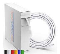 Gocableties 4.8mm x 10m - White, 2:1 Ratio, Flexible Cable Sleeving - Flame Retardant Heat Shrink Tubing Mini Reel, for Electrical Insulation, Repairs, Wire & Connector Wrap