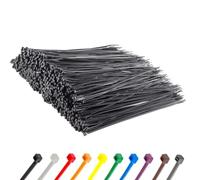 Gocableties Black Cable Ties, 300mm x 4.8mm, Bulk Pack of 1000, 12” Premium Nylon Zip Ties, Multi-Purpose Plastic Tie Wraps, Secure Self-Locking Mechanism, for Home, Garden, Office and DIY