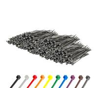 Gocableties Silver Cable Ties, 200mm x 2.5mm, Bulk Pack of 1000, 8” Premium Nylon Zip Ties, Multi-Purpose Plastic Tie Wraps, Secure Self-Locking Mechanism, for Home, Garden, Office and DIY